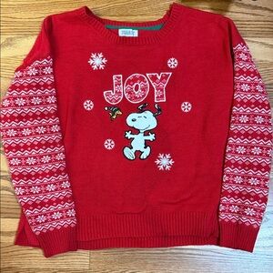 Peanuts Red Joyful Snoopy Sweater
